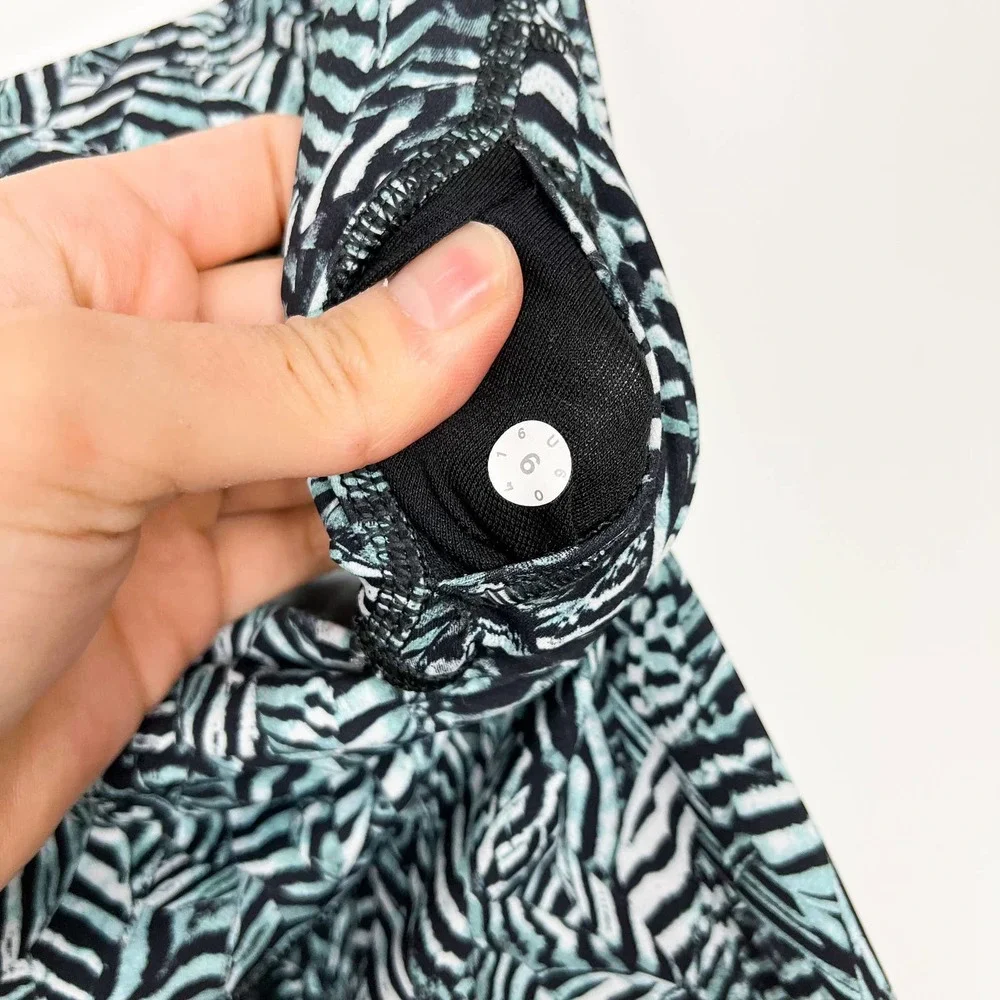 Lululemon Hi Rise Wunder Under Pant Dazzle Nulux Patterned Leggings Size 6 - Picture 12 of 13